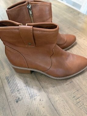 American Eagle Outfitters Brown Ankle Booties with Side Zip
